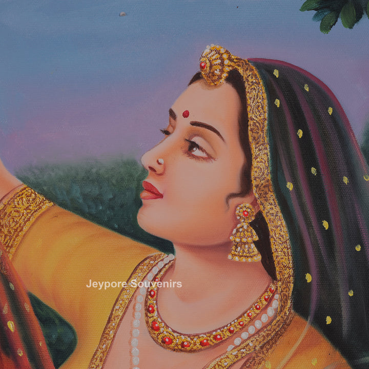 Raja Ravi Varma Inspired Three Dancing Ladies Canvas Painting