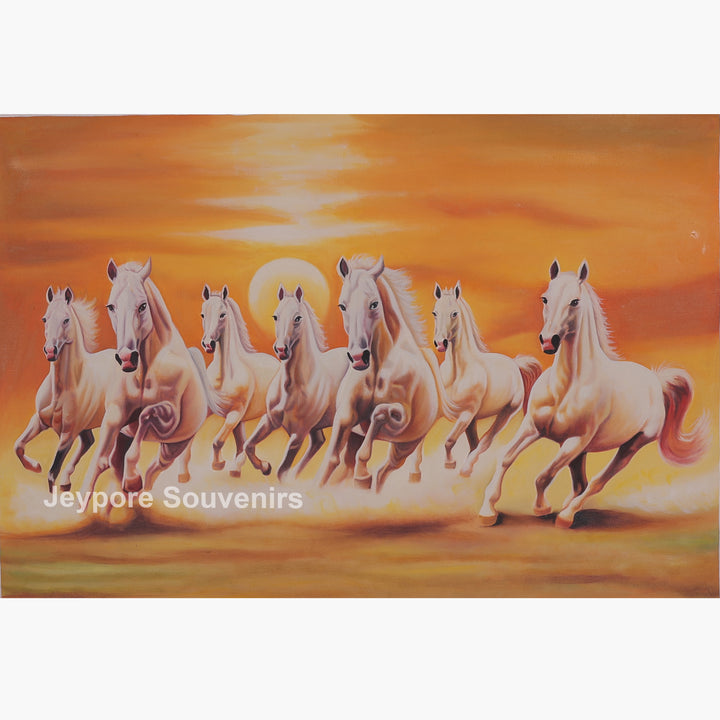 Vastu Seven lucky Running Horses - Painting