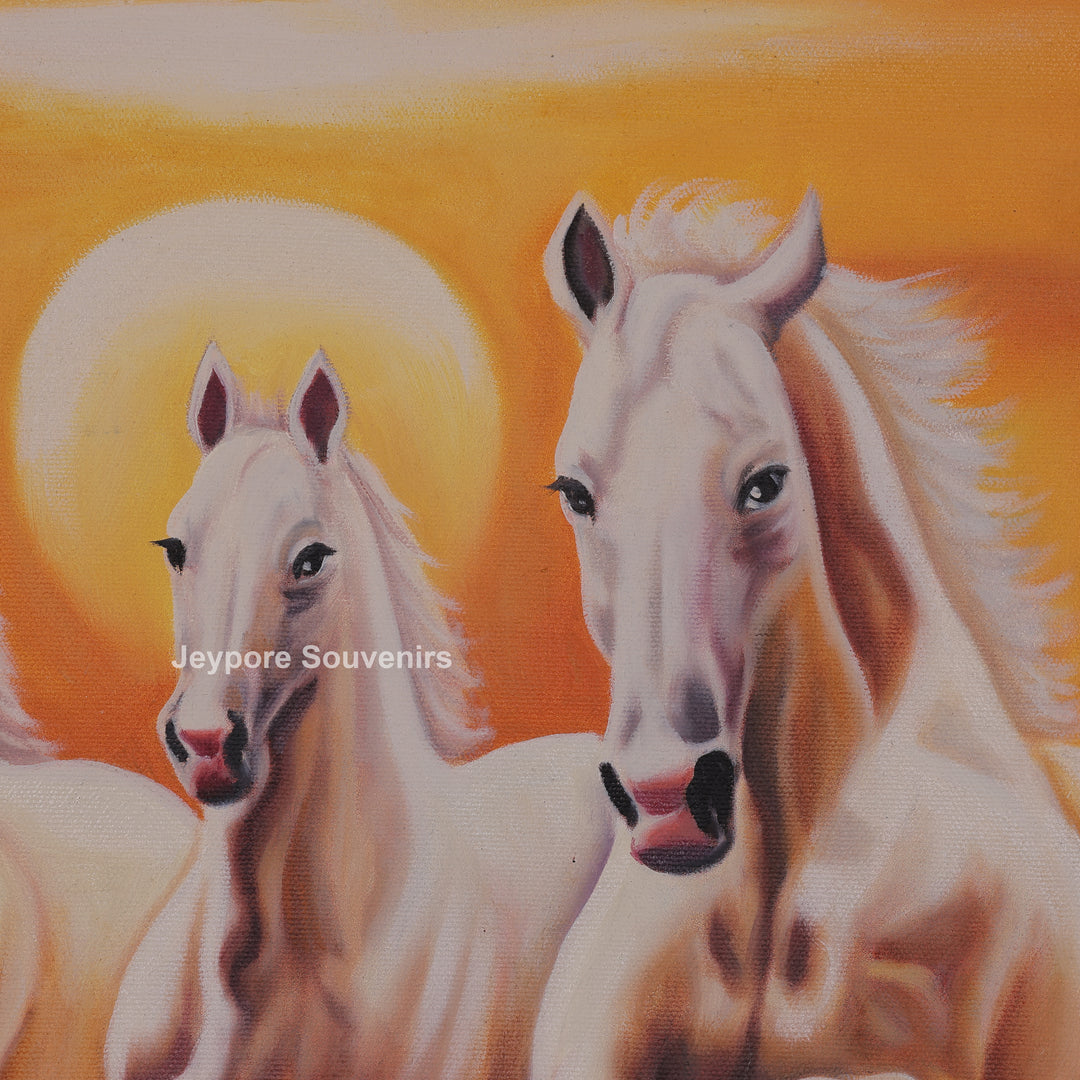 Vastu Seven lucky Running Horses - Painting