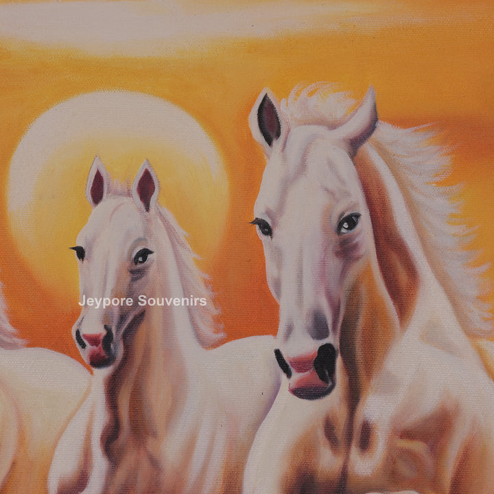 Vastu Seven lucky Running Horses - Painting