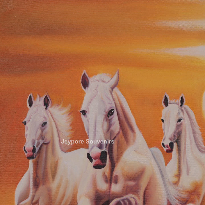 Vastu Seven lucky Running Horses - Painting