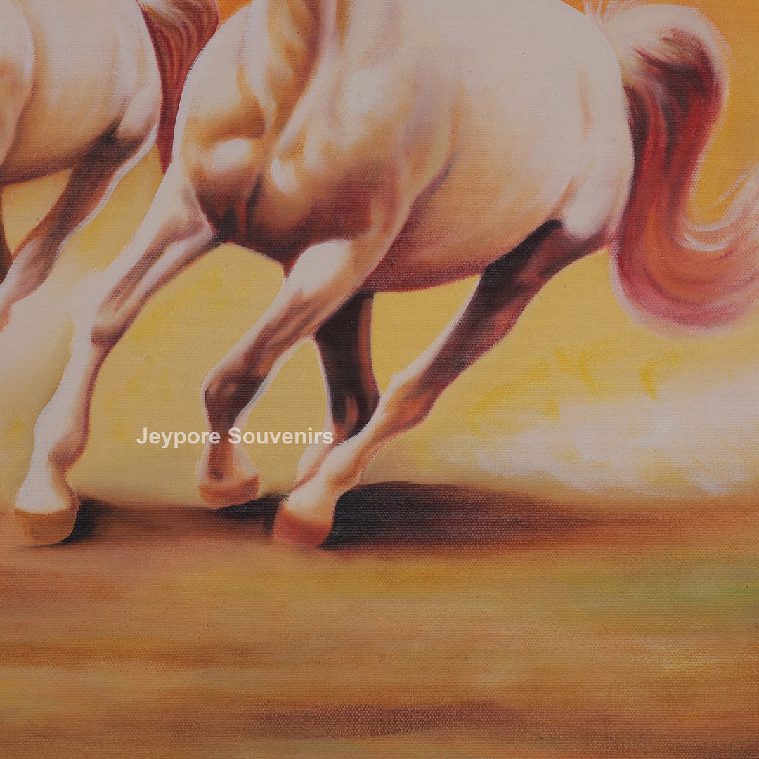 Vastu Seven lucky Running Horses - Painting