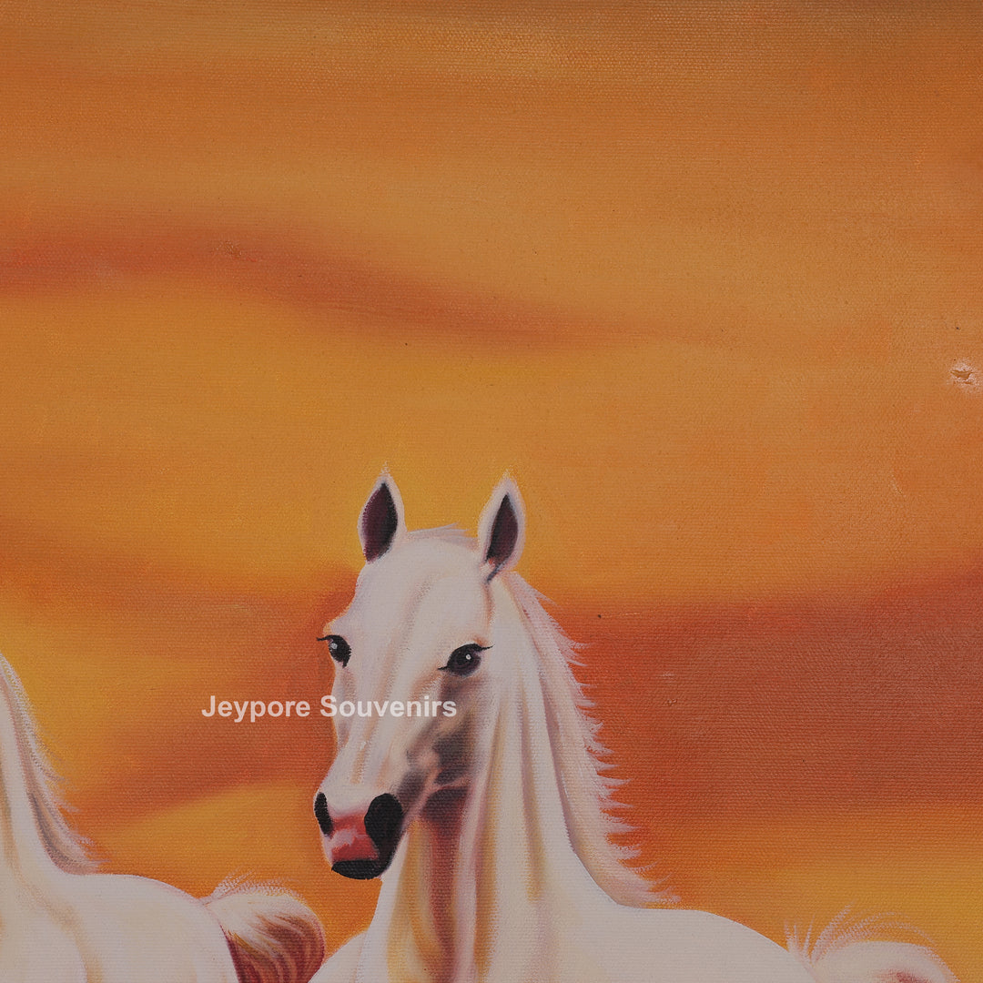 Vastu Seven lucky Running Horses - Painting