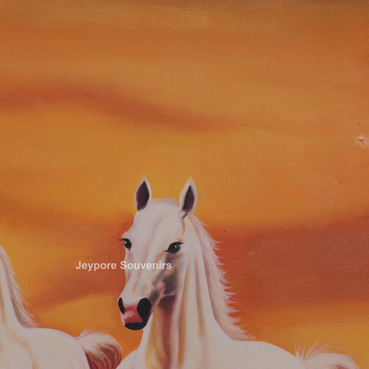 Vastu Seven lucky Running Horses - Painting