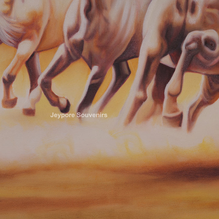 Vastu Seven lucky Running Horses - Painting