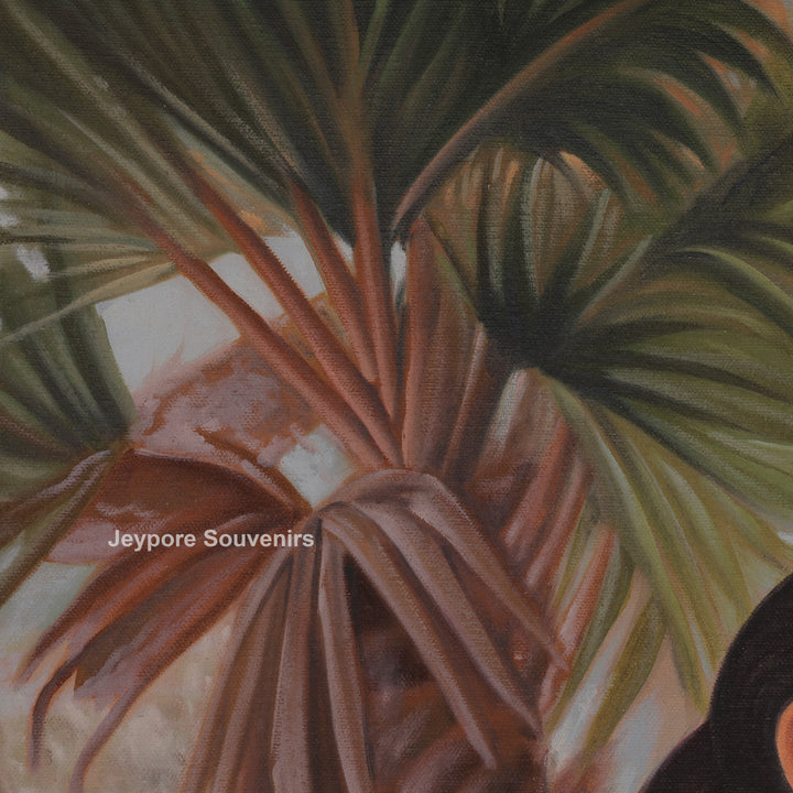 Sita in Exile Canvas Painting | Raja Ravi Varma Inspired Handcrafted Wall Art