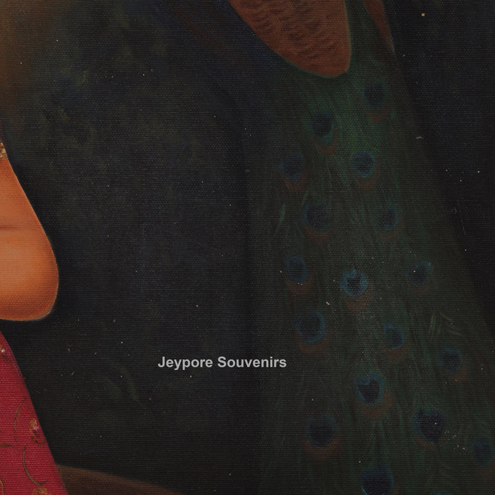 Rajasthani Women Surrounded By Peacock - Painting