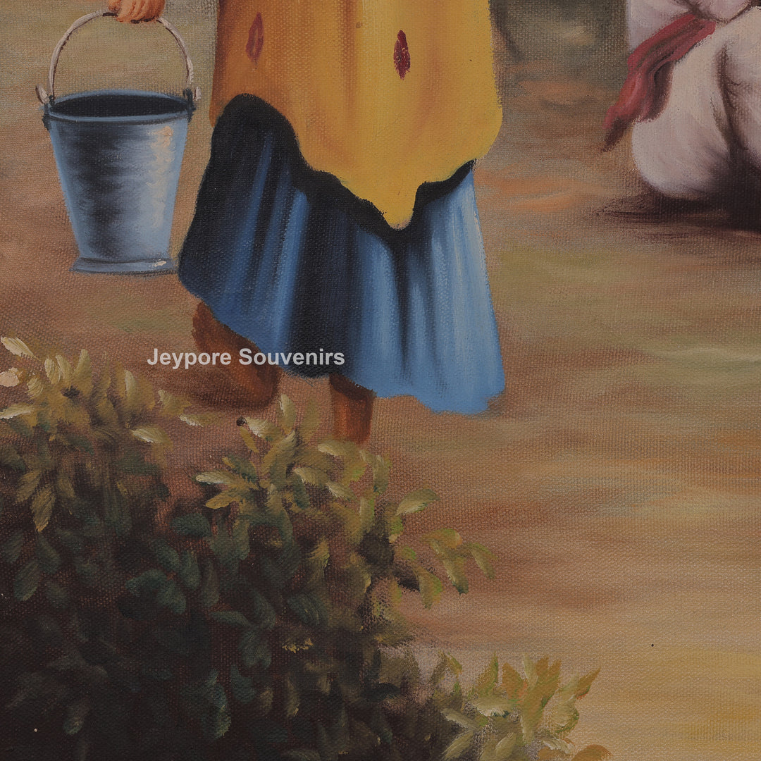 Indian Village Traditional - Handmade Painting