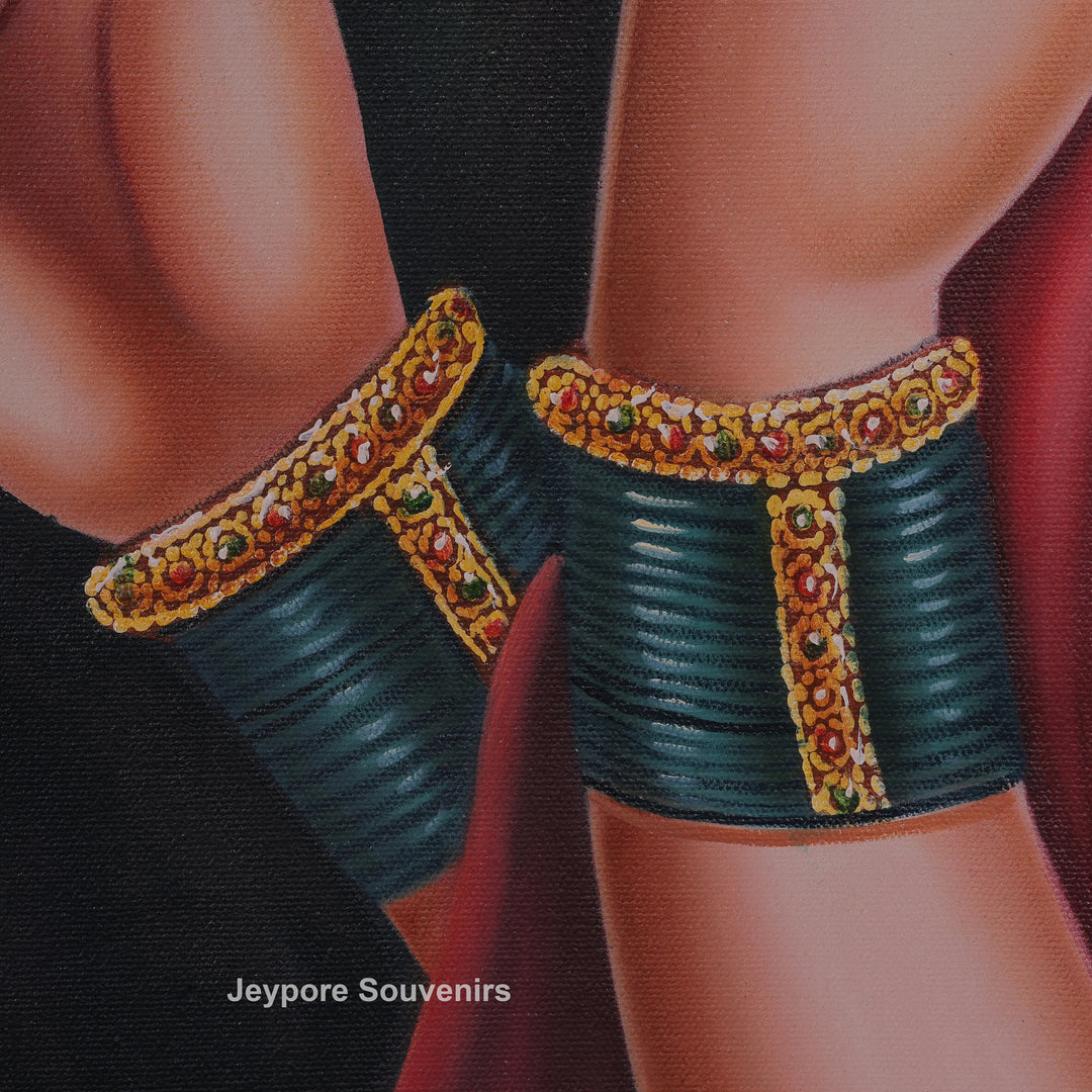 Woman Holding a Fruit – Traditional Handmade Painting