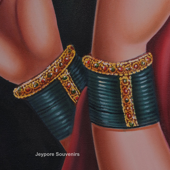 Woman Holding a Fruit – Traditional Handmade Painting