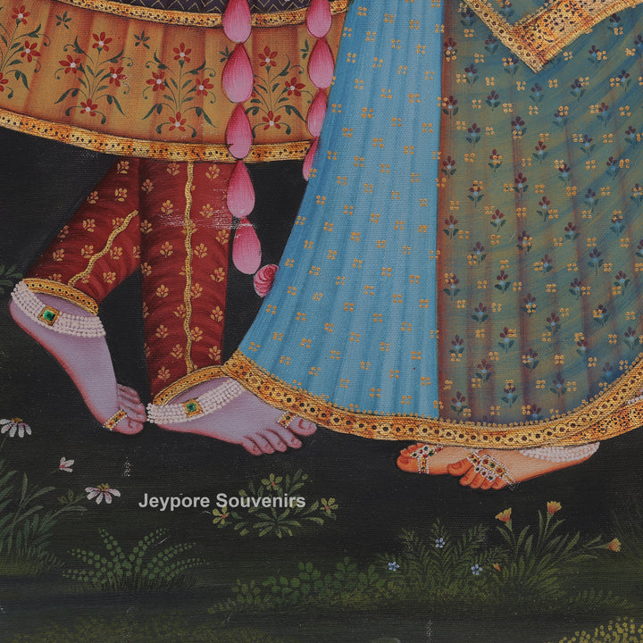 Radha Krishna Love Scene- Pichwai Painting