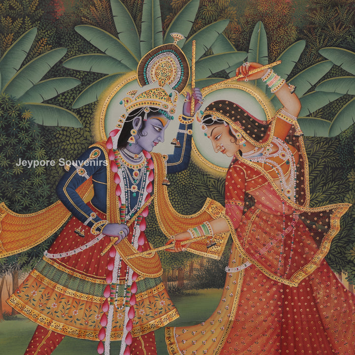 Radha Krishna Dance Ras Leela- Handmade Pichwai