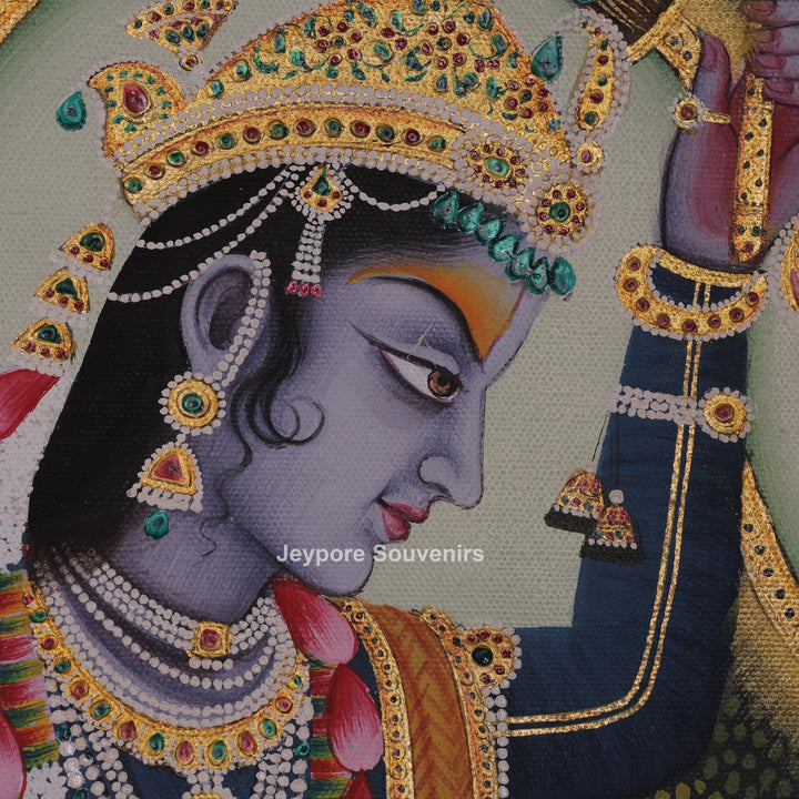 Radha Krishna Dance Ras Leela- Handmade Pichwai
