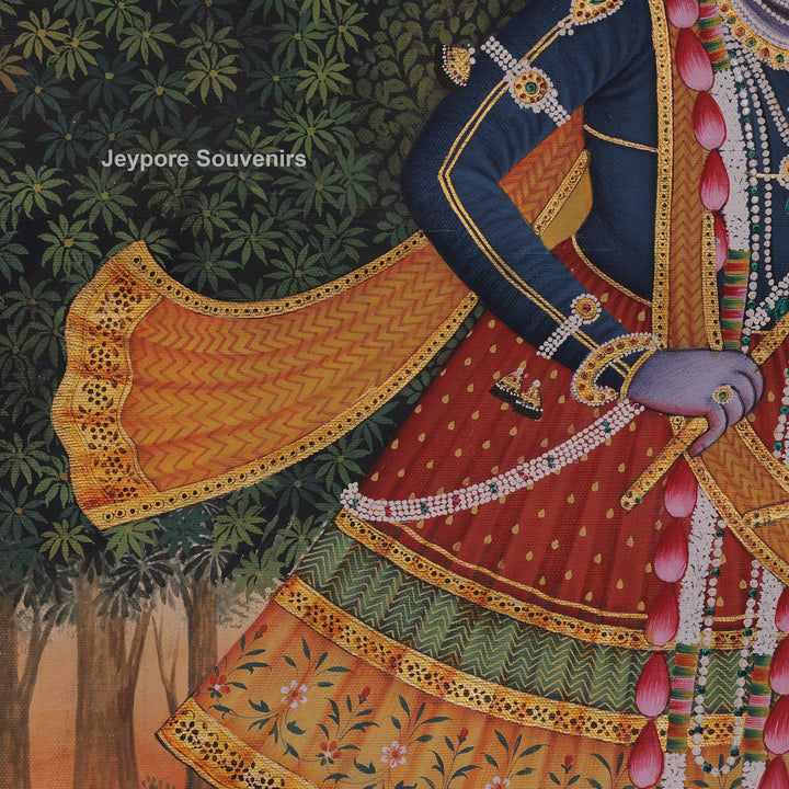 Radha Krishna Dance Ras Leela- Handmade Pichwai