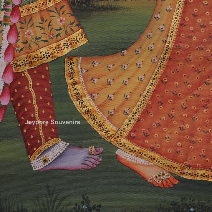 Radha Krishna Dance Ras Leela- Handmade Pichwai