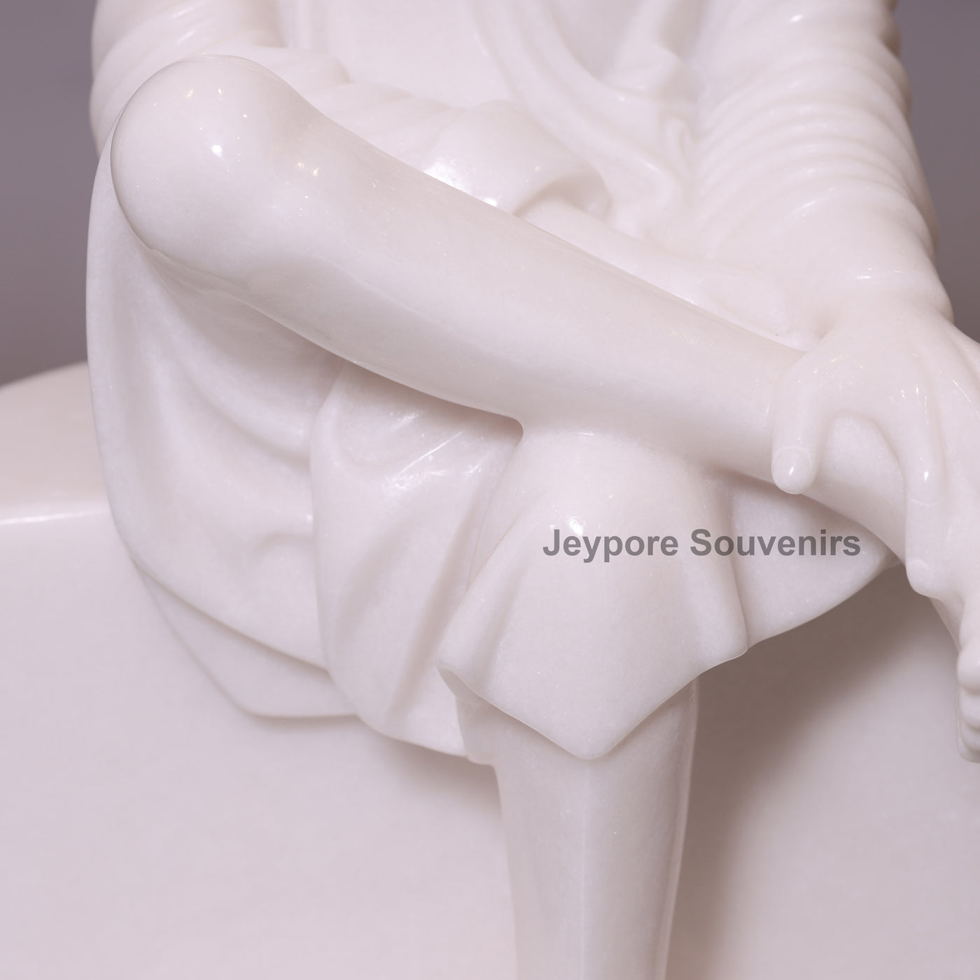 25" Pure White Marble Shridi Sai Baba Idol