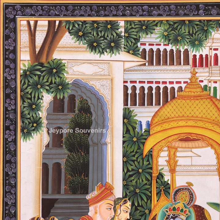 Hand-Painted Krishna Leela  Painting