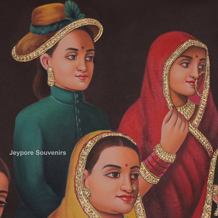 Galaxy of Musicians Canvas Painting | Traditional Indian Musical Heritage Wall Art