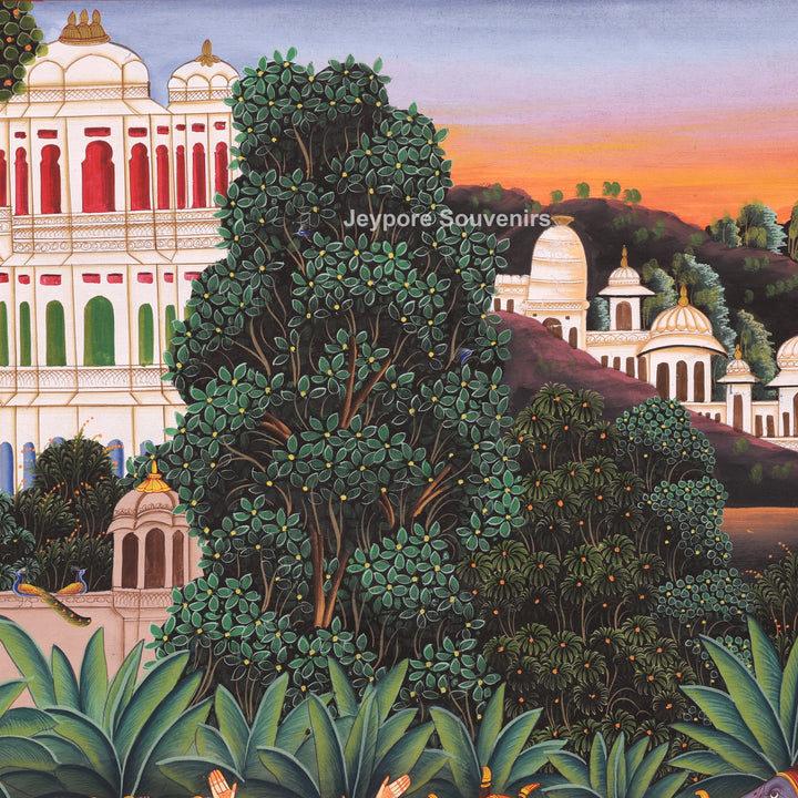 Hand-Painted Krishna Leela  Painting