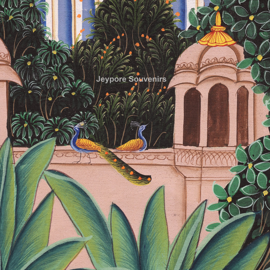 Hand-Painted Krishna Leela  Painting