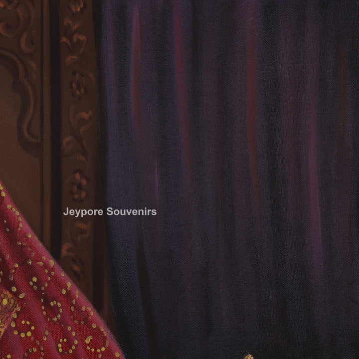 Indian Ladies Making Mehndi Canvas Painting