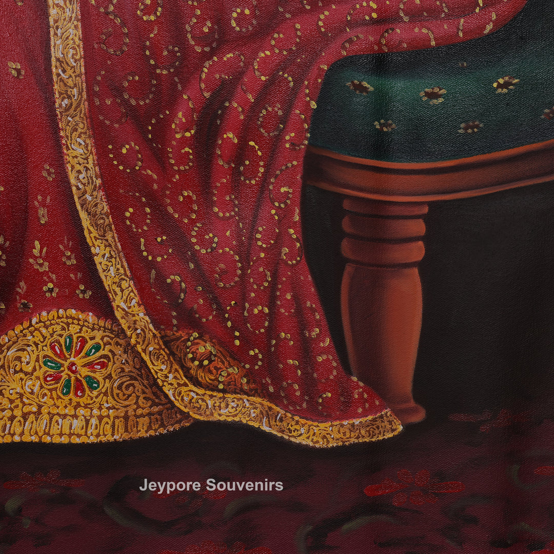 Indian Ladies Making Mehndi Canvas Painting