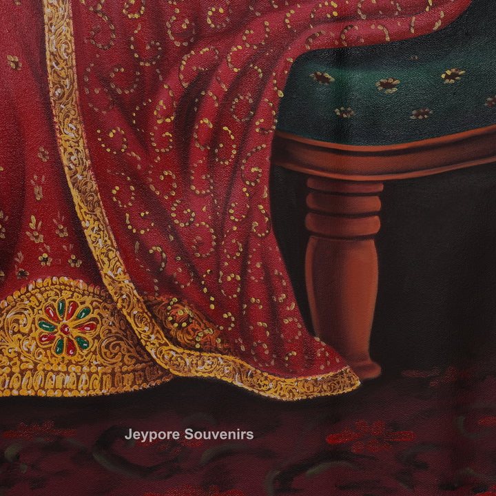 Indian Ladies Making Mehndi Canvas Painting