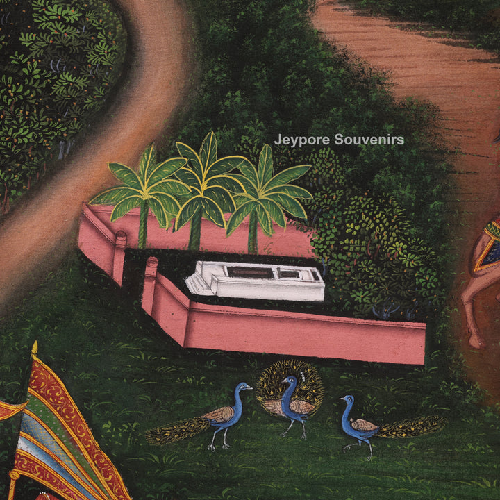 Lord Neminath Royal Procession Miniature Canvas Painting