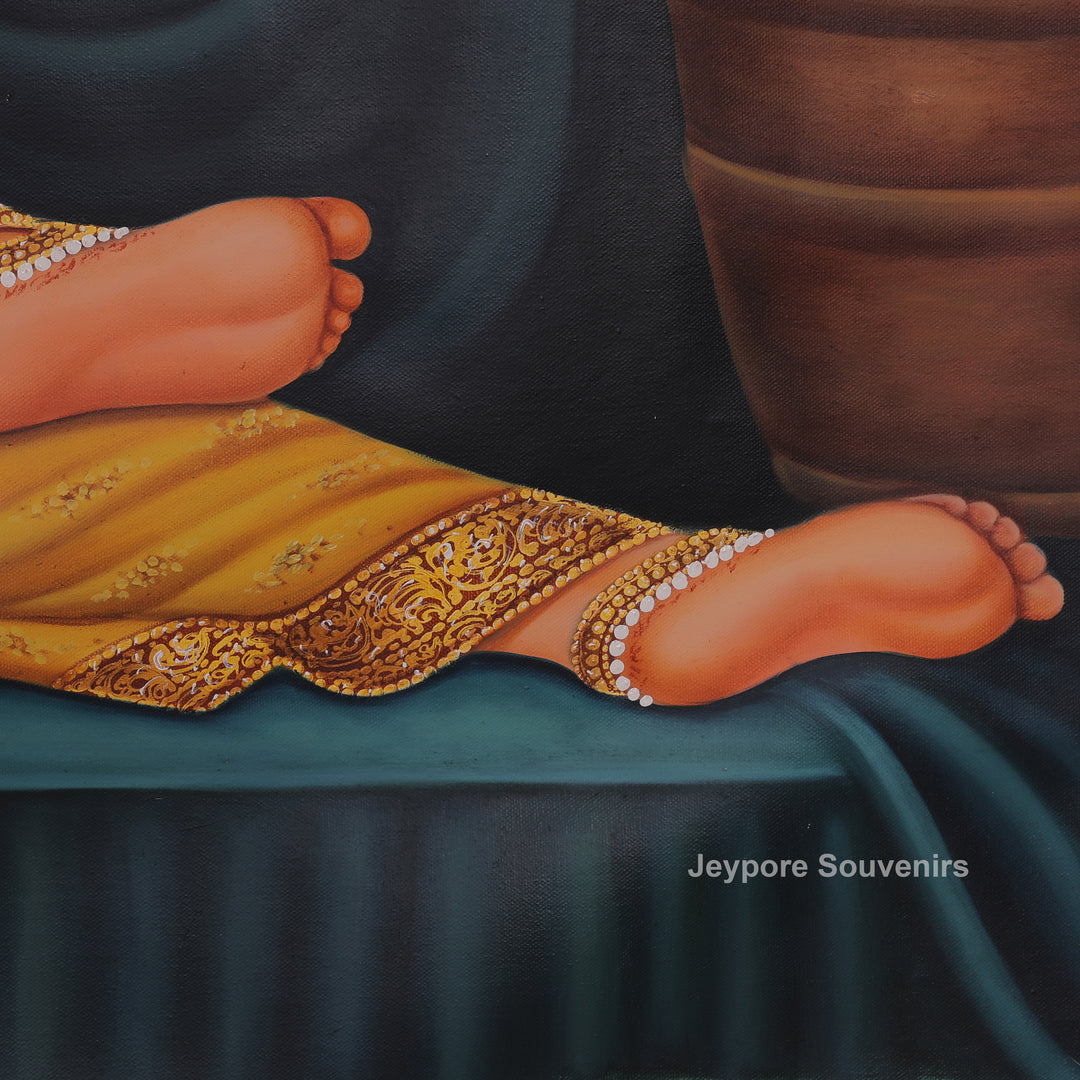 Traditional Indian Royal Lady Canvas Painting