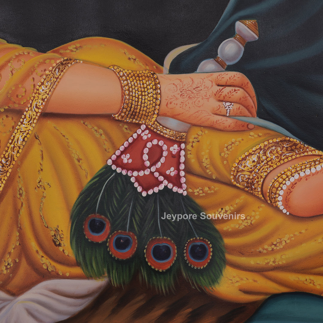 Traditional Indian Royal Lady Canvas Painting