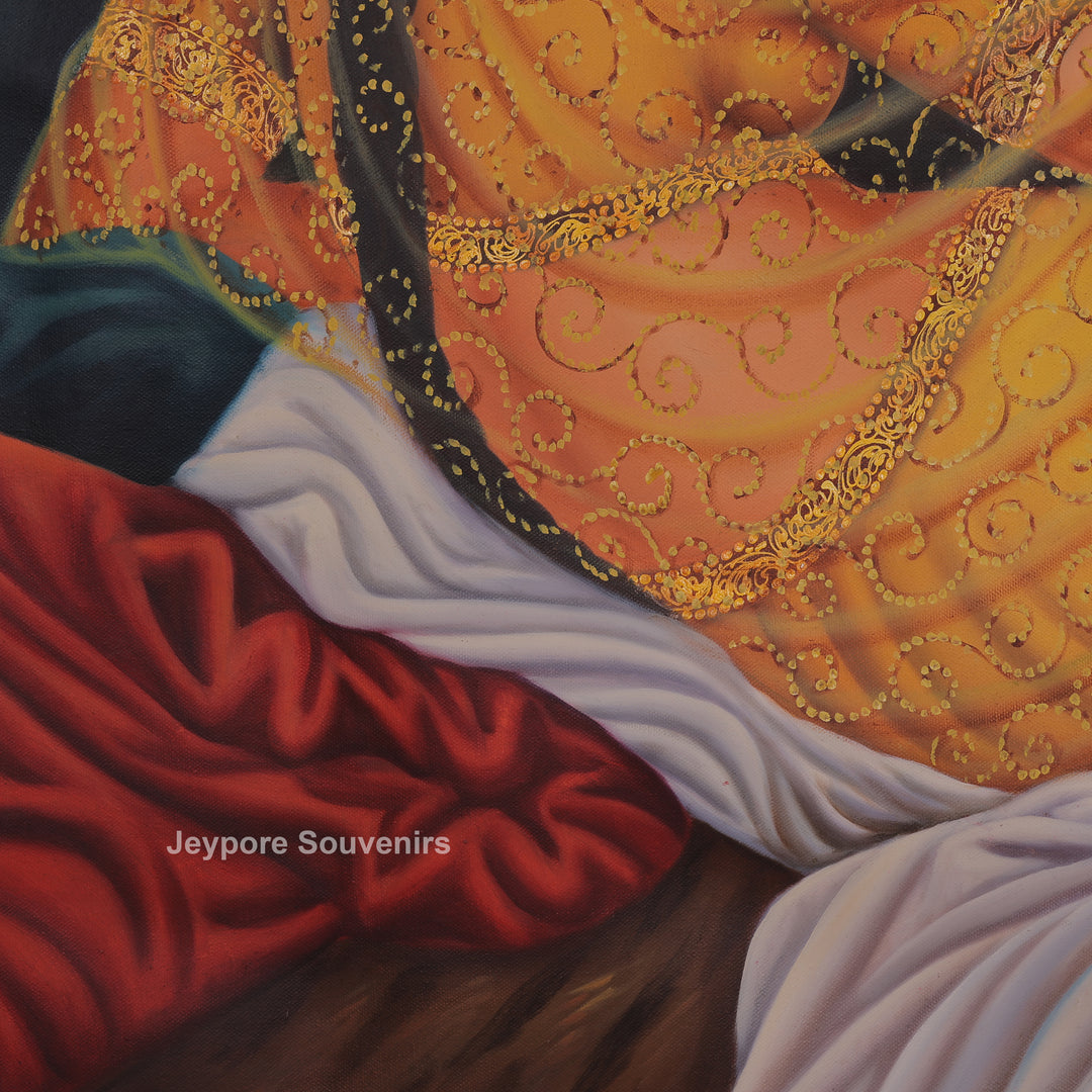 Traditional Indian Royal Lady Canvas Painting