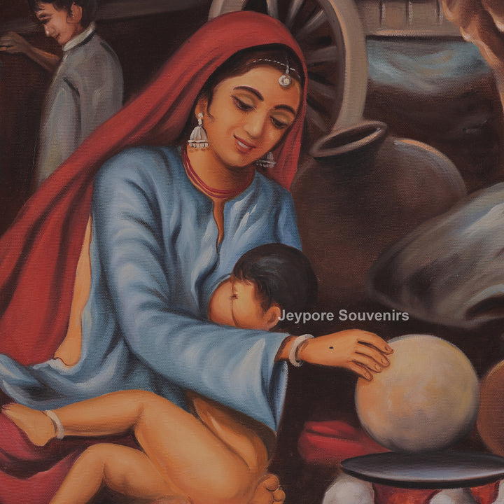 Rajasthani Village Cultural- Handmade Painting