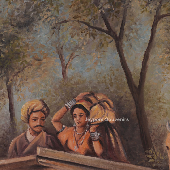 Rajasthani Village Cultural- Handmade Painting
