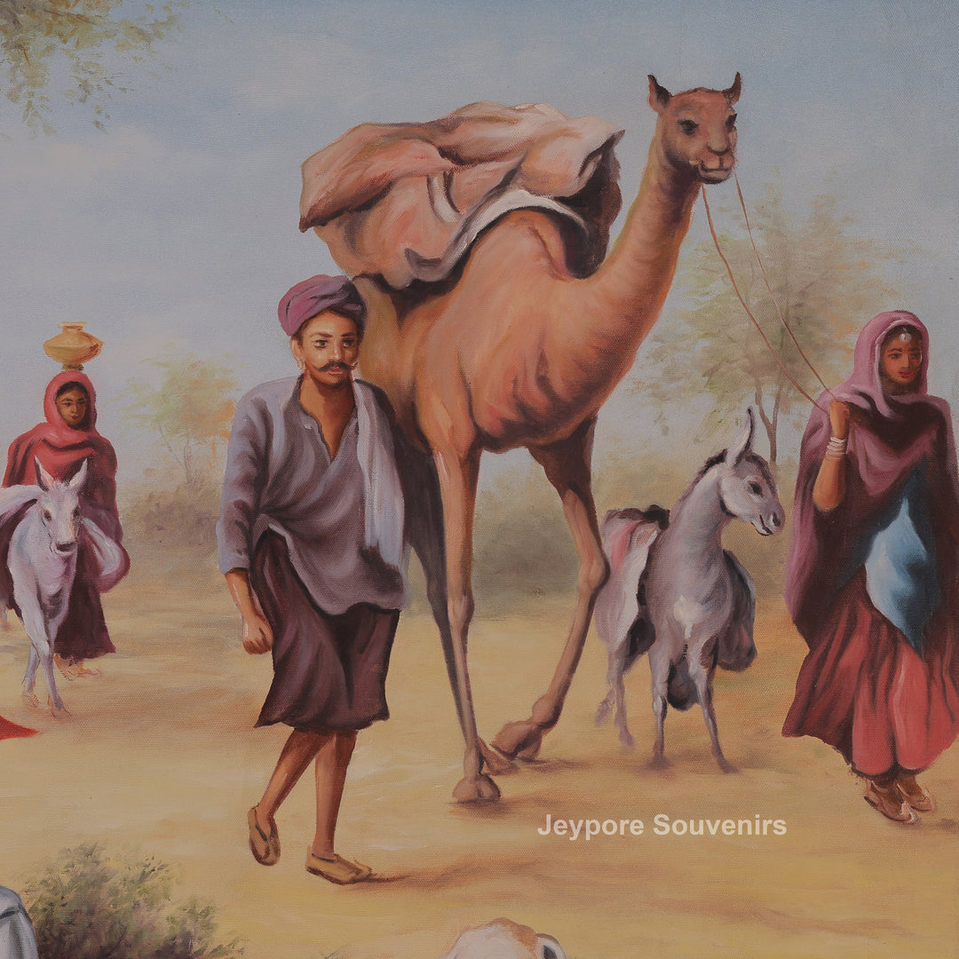 Rajasthani Village Cultural- Handmade Painting