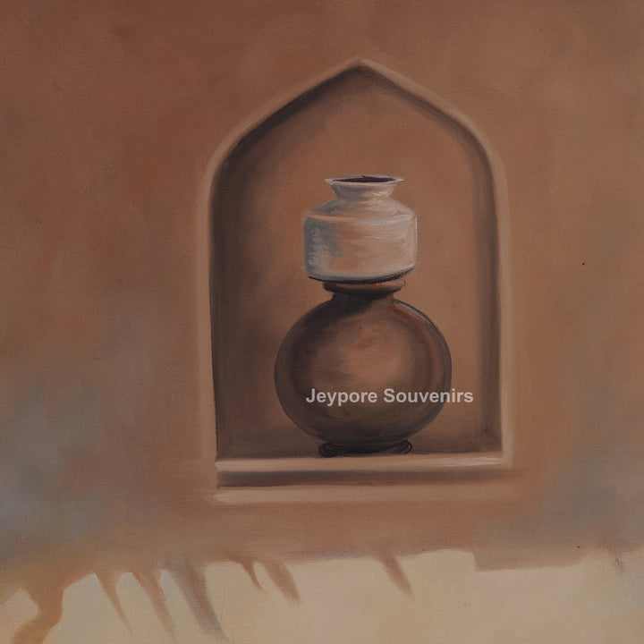 Traditional Rajasthani village Culture - Canvas Painting