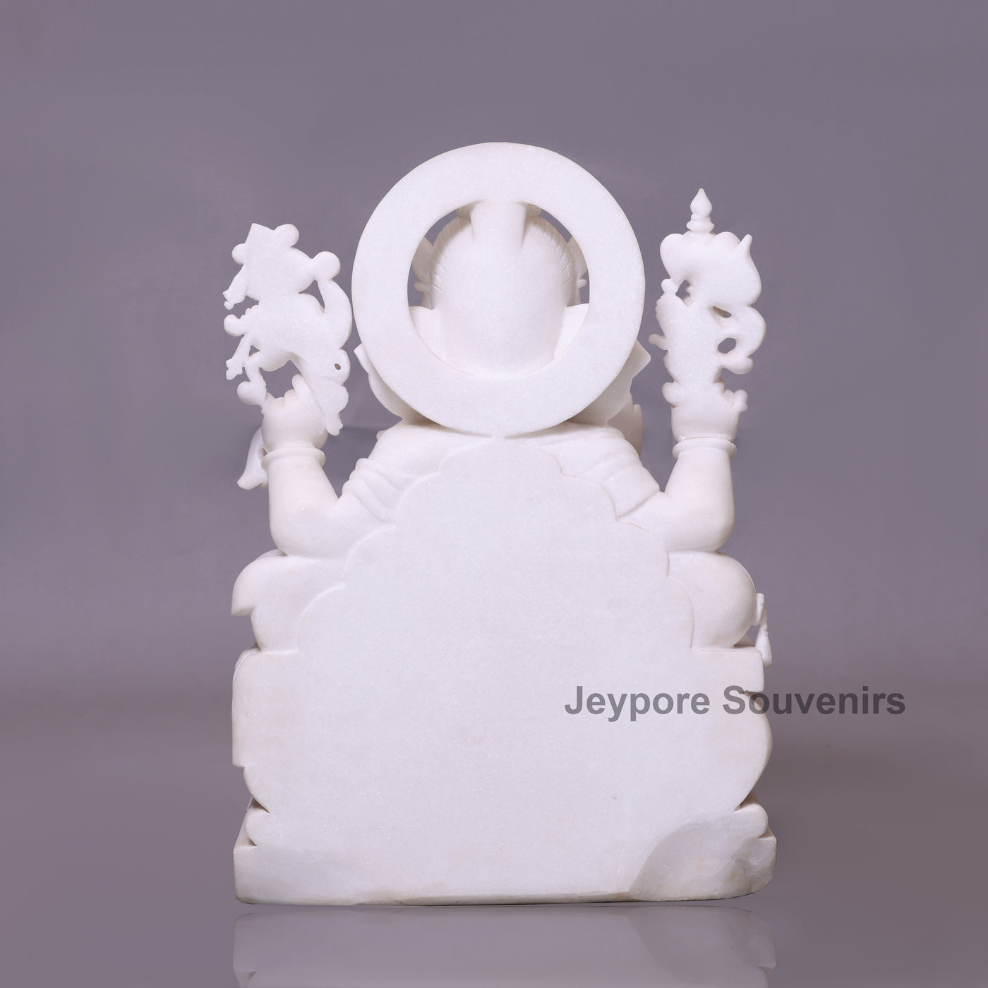 27" Handcrafted  Pure White Marble Lord Ganesha Statue