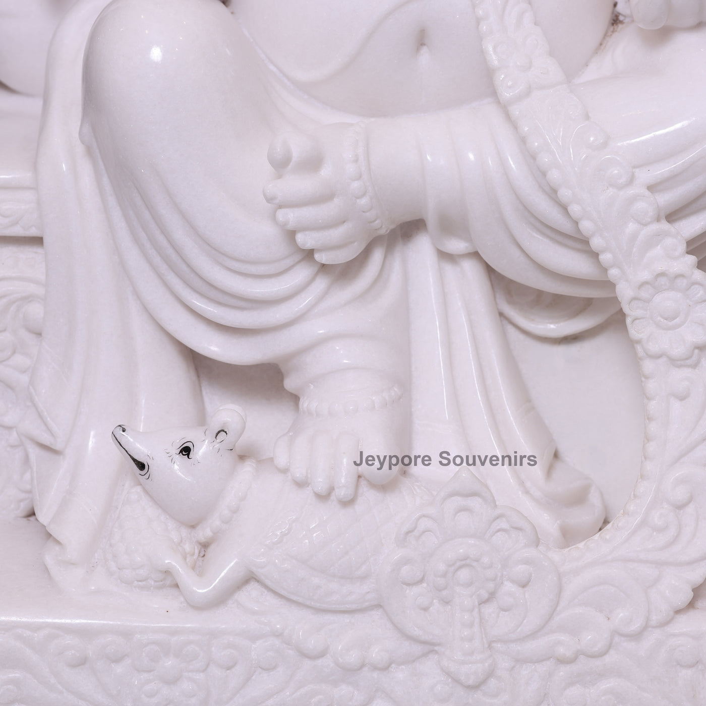 27" Handcrafted  Pure White Marble Lord Ganesha Statue