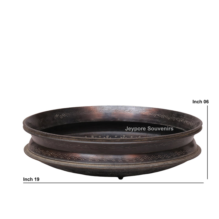 Handcrafted Antique Brass Urli Bowl with Ethnic Engraving