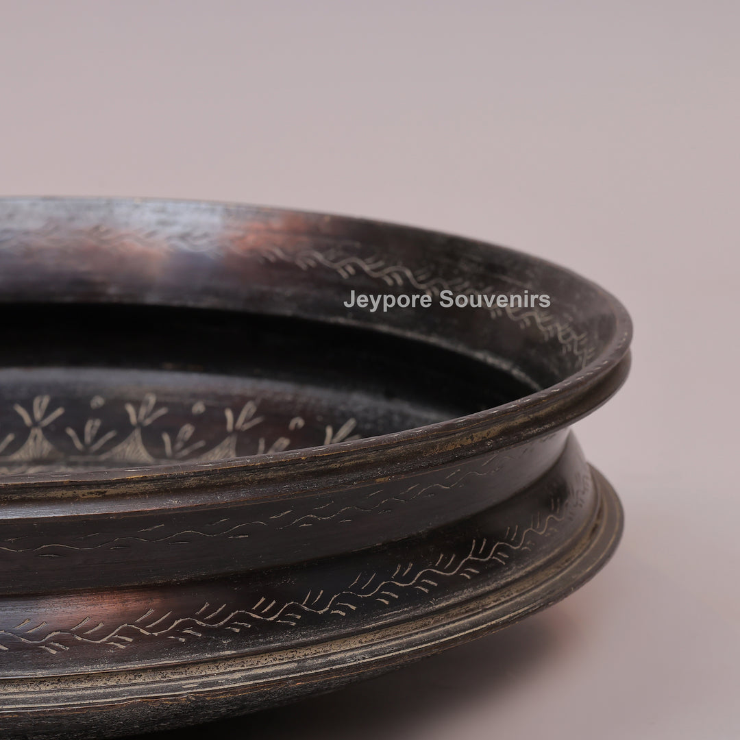 Handcrafted Antique Brass Urli Bowl with Ethnic Engraving