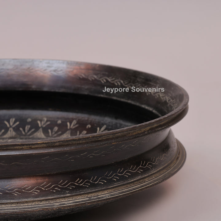 Handcrafted Antique Brass Urli Bowl with Ethnic Engraving