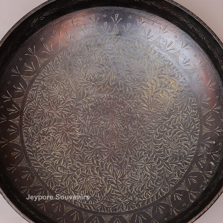 Handcrafted Antique Brass Urli Bowl with Ethnic Engraving