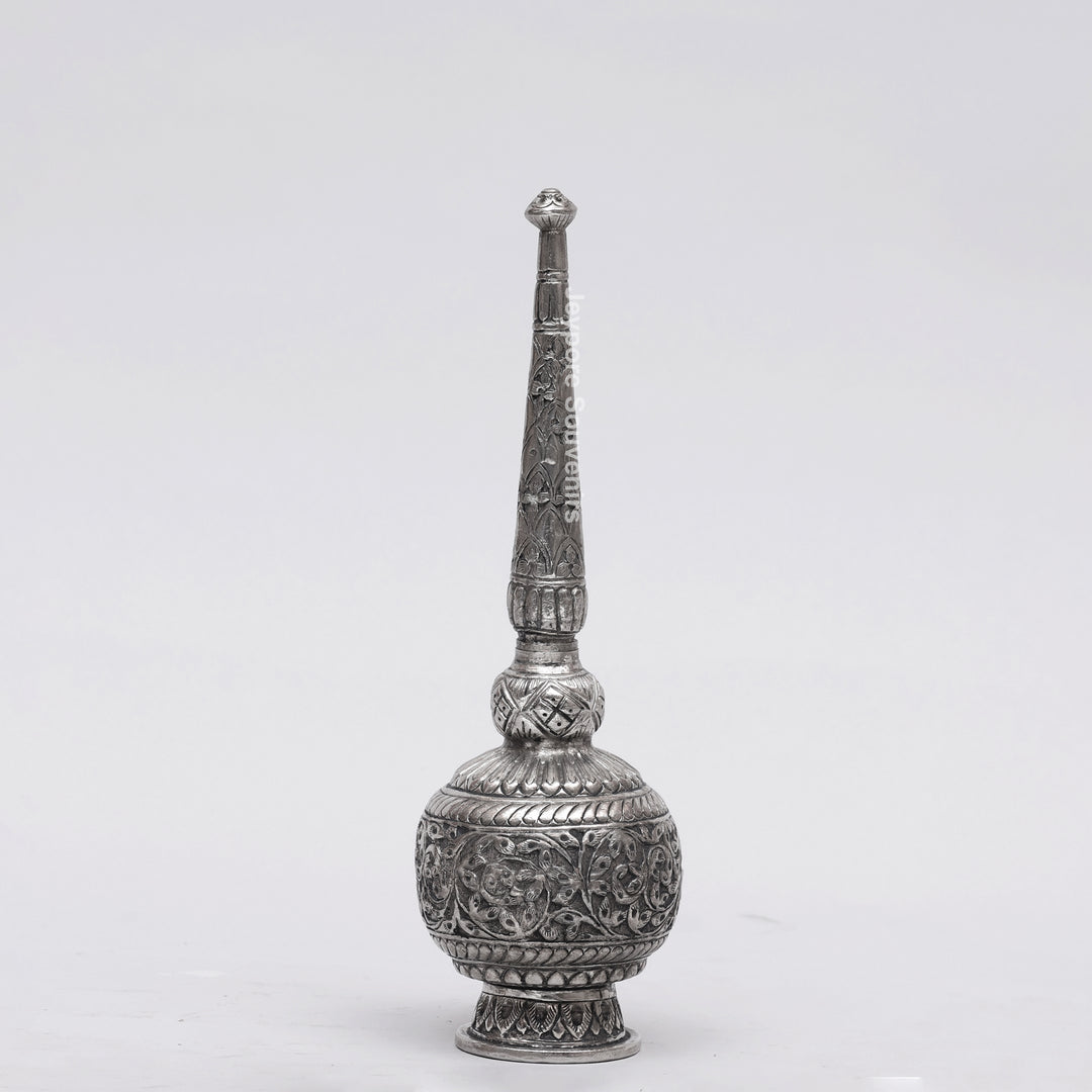 Handcrafted Antique Silver Polished Rosewater Sprinkler