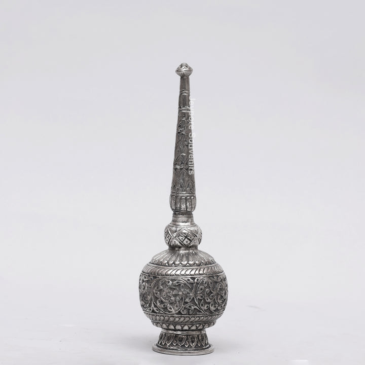 Handcrafted Antique Silver Polished Rosewater Sprinkler