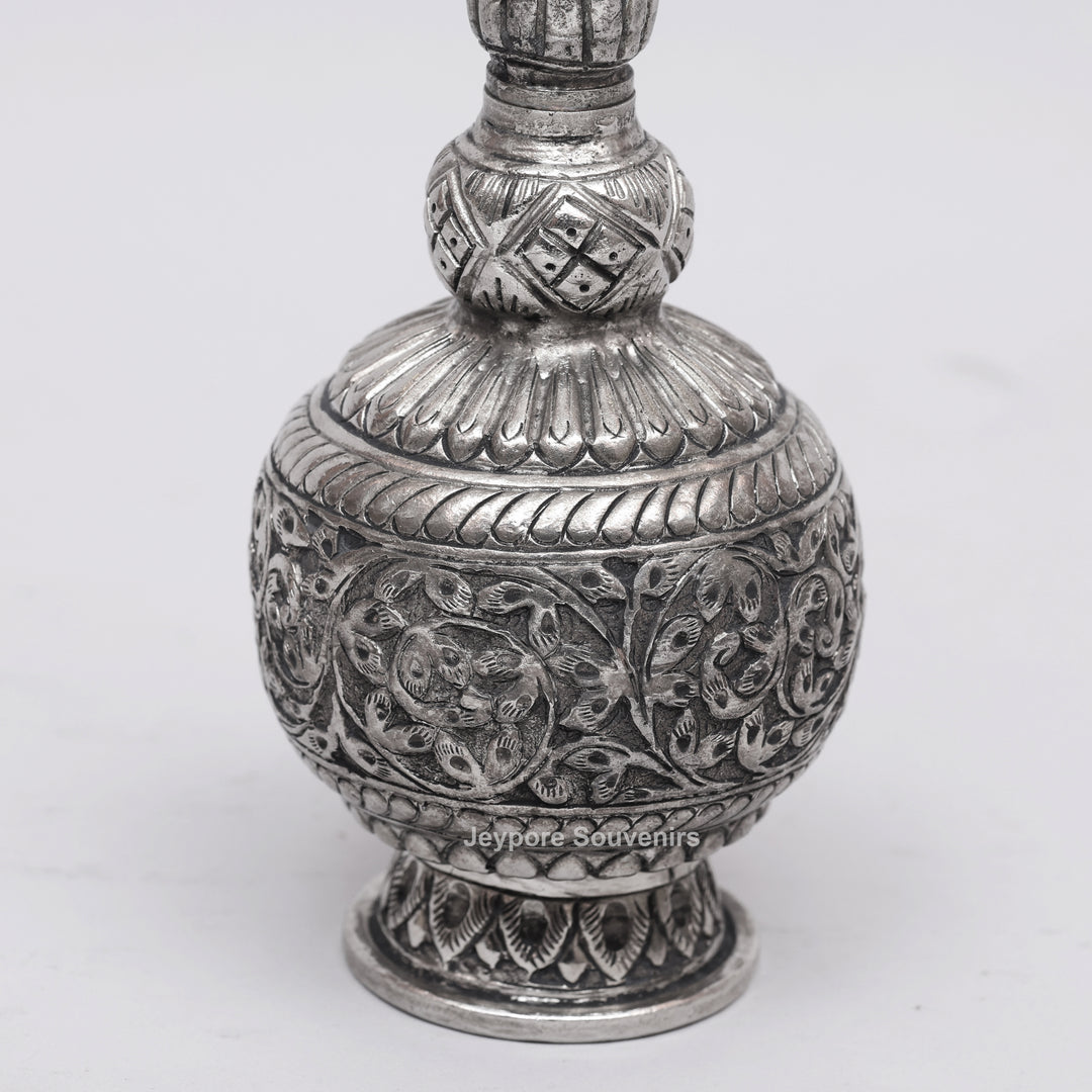 Handcrafted Antique Silver Polished Rosewater Sprinkler