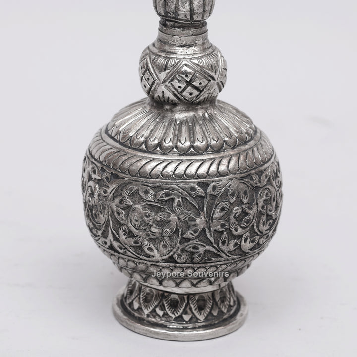 Handcrafted Antique Silver Polished Rosewater Sprinkler