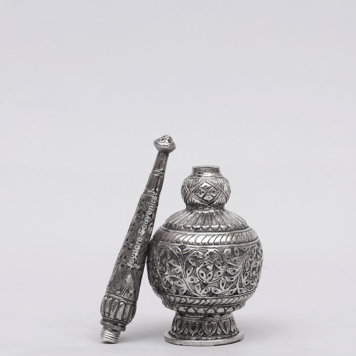 Handcrafted Antique Silver Polished Rosewater Sprinkler