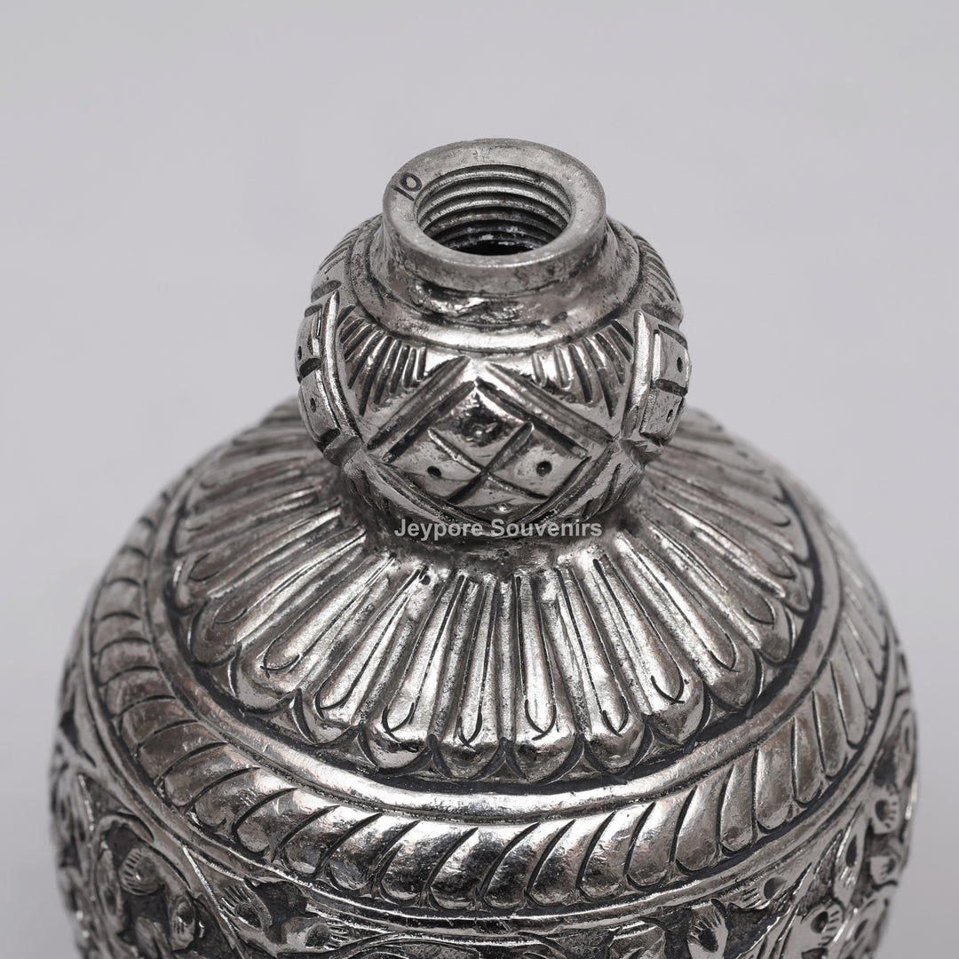 Handcrafted Antique Silver Polished Rosewater Sprinkler