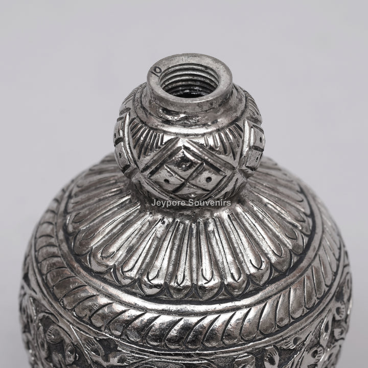 Handcrafted Antique Silver Polished Rosewater Sprinkler