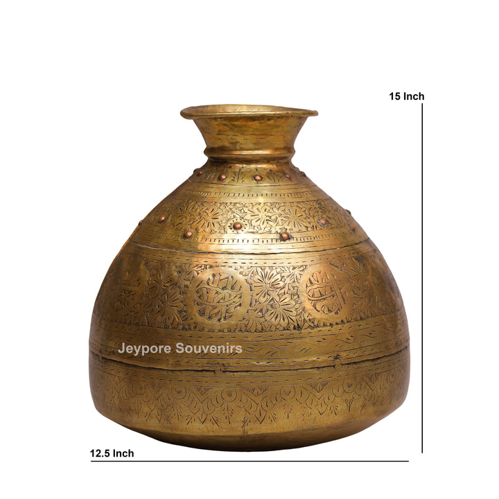 Traditional Antique Brass Decorative Planter for Home Décor
