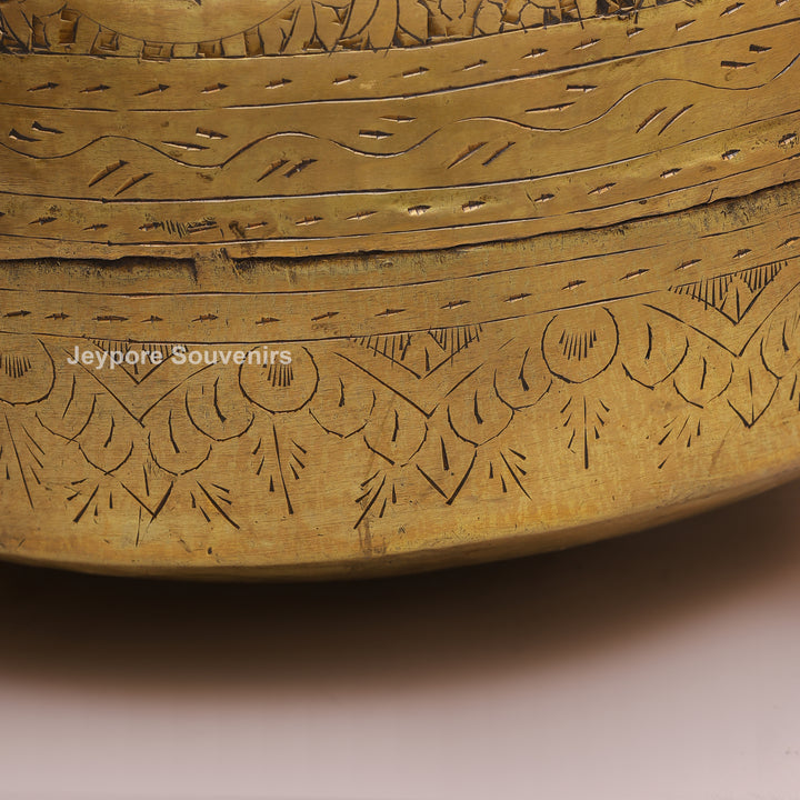 Traditional Antique Brass Decorative Planter for Home Décor